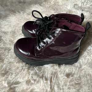 Zara Baby Girl Patent Leather Combat Boots